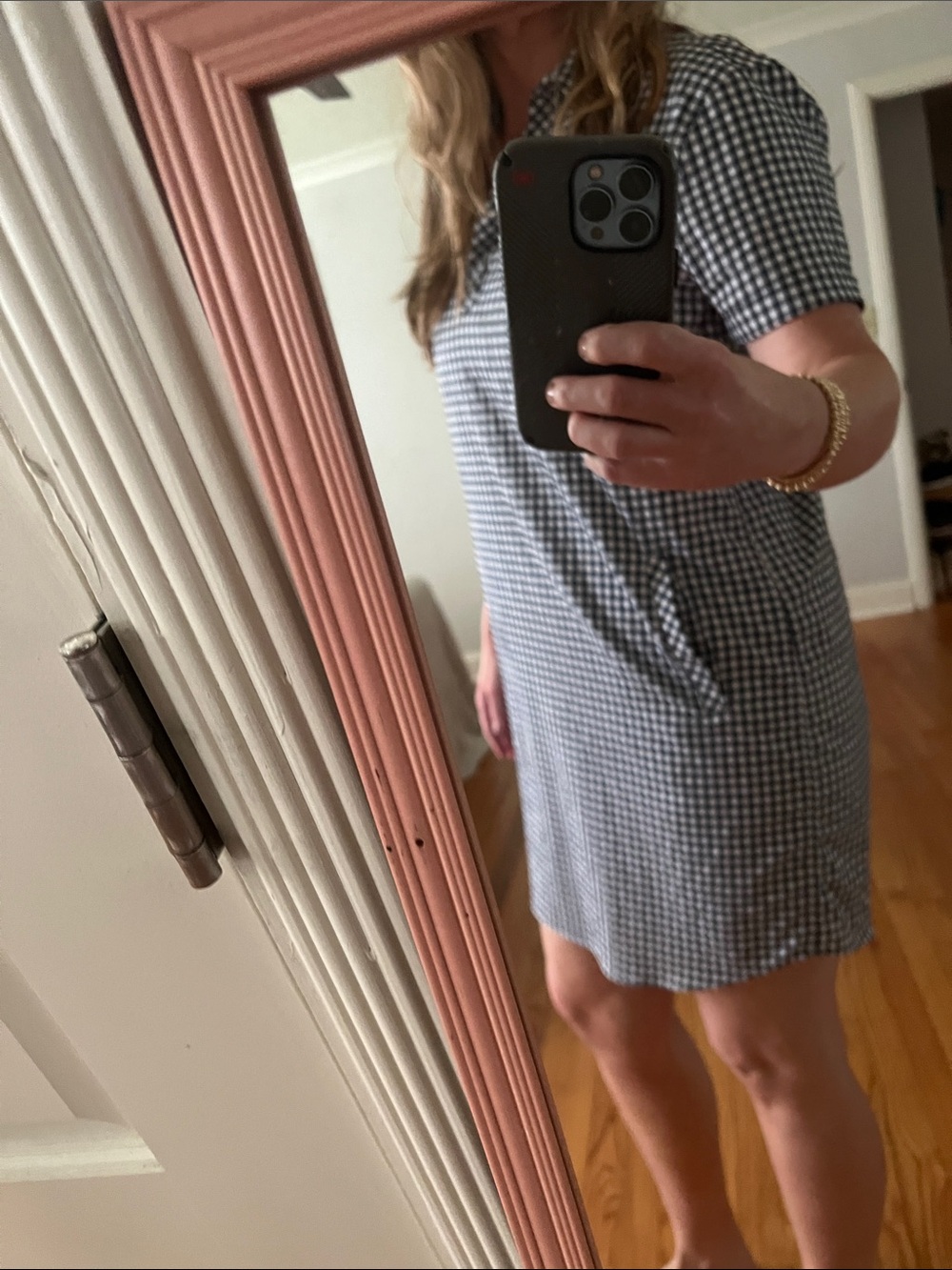 Southern Tide Kamryn Intercoastal Gingham Shirt Dress Navy Large - Picture 6 of 16